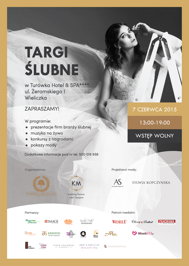 Plakat Targów Ślubnych organizowanych przez Turówka Hotel & SPA**** w Wieliczce