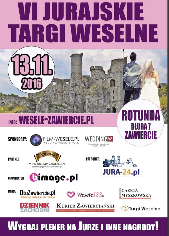 Plakat VI Jurajskich Targów Weselnych